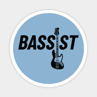 Bassist J-Style Bass Guitar Light Theme Magnet